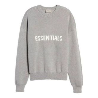 Fear of God SS21 x Nordstrom Knit Logo Sweatshirt Cement FOG-SS21-667