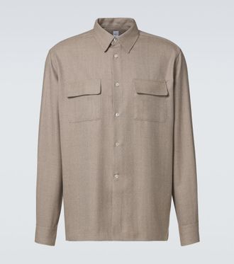 Berluti Herringbone wool shirt