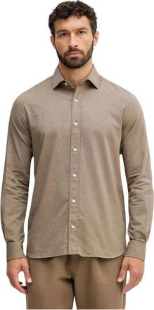 Mos Mosh Marco Shirt - Heren - Casual Overhemden - Bruin - L - Katoen - Overhemden