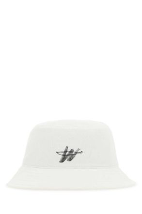 We11done We11 Done White Cotton Bucket Hat
