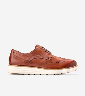Cole Haan Mens &Oslash;riginal Grand Remastered Wingtip Oxford Shoes - Brown Size 10.5