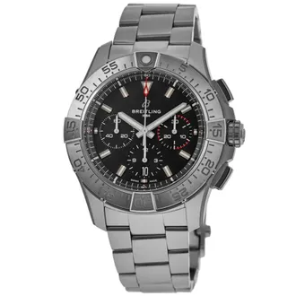Breitling Avenger B01 Chronograph 44 Black Dial Steel Bracelet Mens Watch AB0147101B1A1