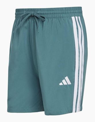 adidas Mens Essentials 3 Stripes Shorts - Blue/Green - Size: 33/32/32
