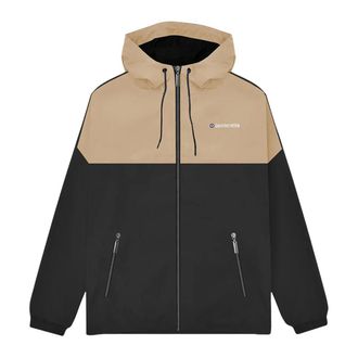 Lambretta Heren SS26 jas met contrasterend paneel (Zwart/Cashew)