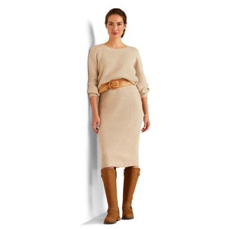 Ariat Womens Malvern Sweater Long Sleeve in Oatmeal Heather, Size X-Large, by Ariat