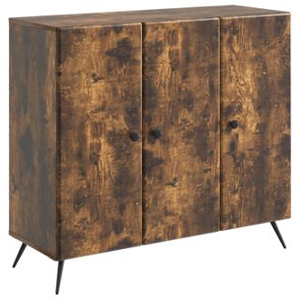 vidaXL Aparador Roble Ahumado 89 X 34,5 X 80 Cm Madera De Ingenier&iacute;a Vidaxl