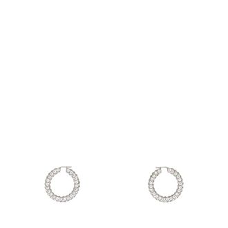 Amina Muaddi Accessoires, Dames, Wit, ONE Size, Jah Hoop Big
