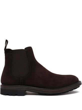 Fabi Fabi pull-tab chelsea boots - men - Calf Suede/Calf Leather/Polyethylene vinyl acetate (PEVA) - 45 - Brown
