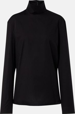 Gucci Cotton-blend poplin turtleneck top
