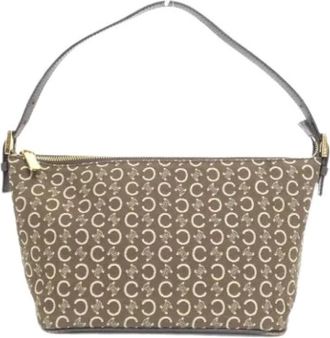 Celine Pre-owned Shoulder Bags, female, Brown, Size: ONE SIZE Pre-owned Canvas Shoulder Bag