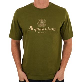 Aquascutum Active Big Logo T-shirt Legergroen