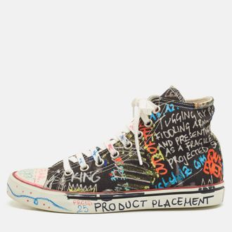 VETEMENTS Multicolor Canvas Graffiti High Top Sneakers