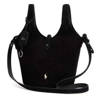 Polo Ralph Lauren Borsa a spalla Play in camoscio - - Bags - Donna - Nero - ONE SIZE