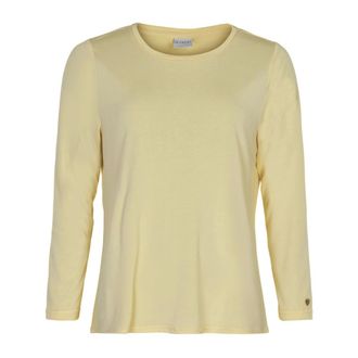In Front IN Front - Lichtgele 3/4 Mouw T-Shirt - Dames - Tops - Geel - Maat: 2XL Modal