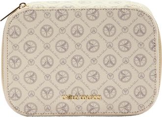 Carlo Colucci Klassieke Cosmetische Tas Cracogna - Heren - Toilettassen - Beige - ONE Size - Tassen