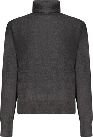 Pepe Jeans London T-shirt met lange mouwen en col - Dames - Coltruien - Zwart - S - Katoen - Truien & Vesten