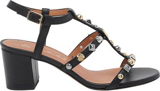 Via Roma 15 Black Pump Sandals