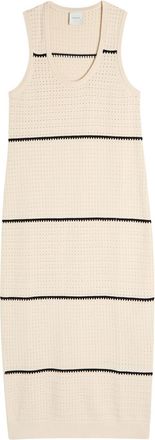 Varley Scott Scoop Neck Knit Midi Dress - Cream - S (UK8-10 / S)