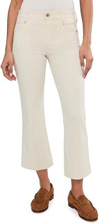 Liverpool L.A. Mid-Rise Gia Glider Crop Flare Jeans With Wide Hem 27 Inseam Womens Jeans Nautical Stripe : 14 27