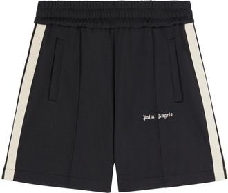 Palm Angels logo-print track shorts - men - Polyester/Polyester - L - Black