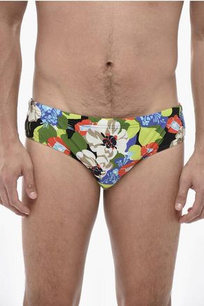 Dsquared2 Botanic Goth Floral-Print Swim Briefs size 54