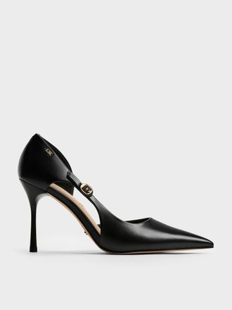 Charles & Keith Leather Pointed DOrsay Stilettos