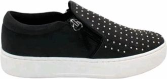 Volatile Womens Studded Slip On Shoes In Black