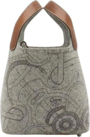 Herm&egrave;s Pre-owned Picotin PM Felt Veau Swift Handbag - Pre-owned - Mujer - Gris - ONE SIZE