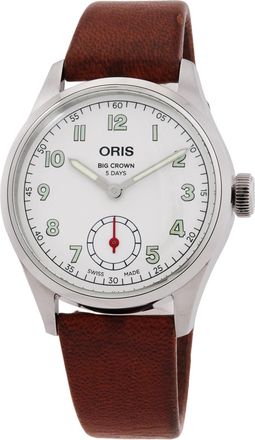 Oris Pre-owned Oris Big Crown Pointer Date Automatic White Dial Mens Watch 01 401 7781 4081-Set