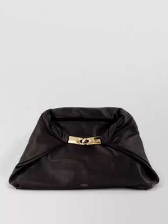 Balmain medium lambskin leather tote bag