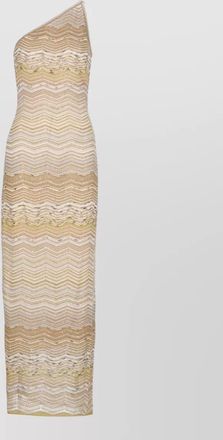 Missoni one shoulder sequin chevron maxi dress