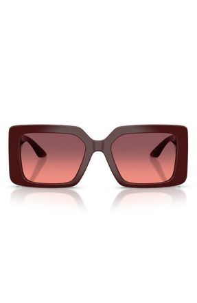 Versace 55mm Square Sunglasses in Burgundy /Pink Violet at Nordstrom