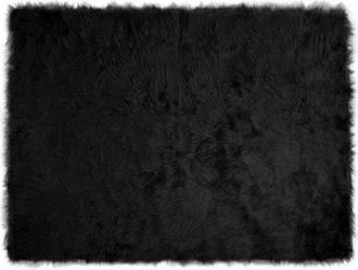 vidaXL Faux Sheepskin Rug Tafalla Black 160 x 230 cm Polyester vidaXL