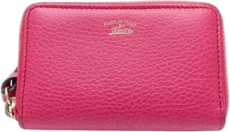 Gucci Pre-owned Vintage leren portemonnee - Dames - Vintage Accessoires - Roze - ONE Size - Leer - Vintage