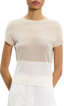 Theory Colorblock Wool Sweater T-Shirt