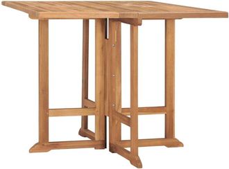 vidaXL Folding Garden Dining Table 90x90x75 cm Solid Teak Wood vidaXL