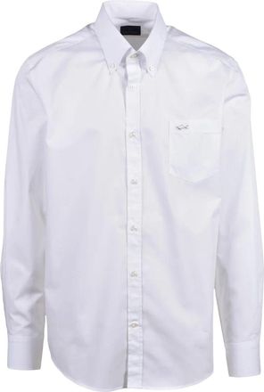 Paul & Shark Long-Sleeve White Cotton Shirt