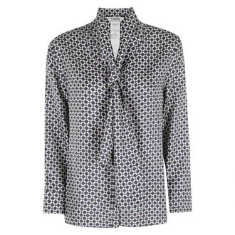 Max Mara Shirts, female, Multicolor, Size: 3XS Vittoria Geometric-Print Shirt