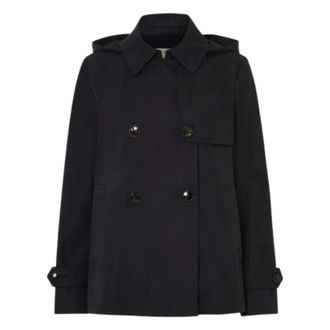 Herno Dean Pea Coat - female - Herno - Trench Coats - Blue - M - Coats