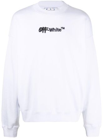 Off-white logo-print long-sleeve sweatshirt - men - Cotton/Polyester - S