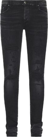 Amiri Mens Amiri Slim Fit Thrasher Plus Aged Black Denim Jeans - Size: 34/32