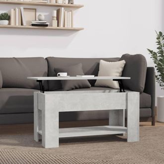 vidaXL Vidaxl - Mesa De Centro Madera De Ingenier&iacute;a Gris Hormig&oacute;n 101x49x52 Cm