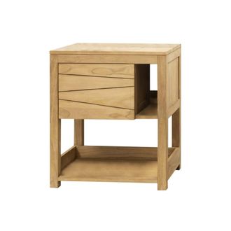 Wanda Collection Mueble para cuarto de ba&ntilde;o de teca 67 cm