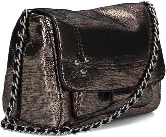 Jerome Dreyfuss Lulu S - Dames - Schoudertassen - Grijs - ONE Size - Leer - Tassen