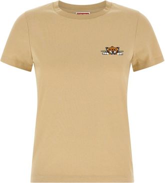 Kenzo T-Shirts, female, Beige, S, Happy Tiger T-shirt