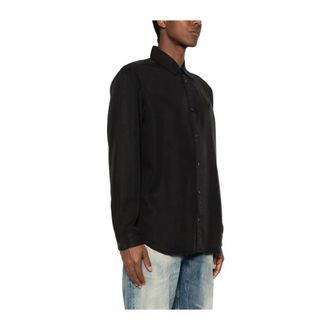 Diesel Casual Shirts, male, Black, Size: XL Casual Shirts