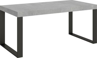 Itamoby Tavolo Da Pranzo Allungabile - Tecno Premium - Dimensioni: 90x180/284 - Colore: Cemento