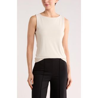 Nordstrom Rack Scoop Neck Sculpt Knit Tank in Beige Rainy Day at Nordstrom Rack, Size X-Large