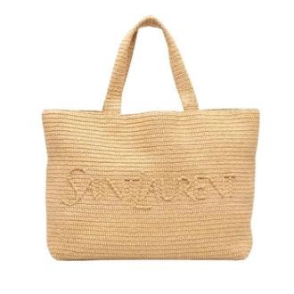 Saint Laurent Pre-owned Tote Bags, female, Beige, Size: ONE SIZE Pre-owned Raffia Tote