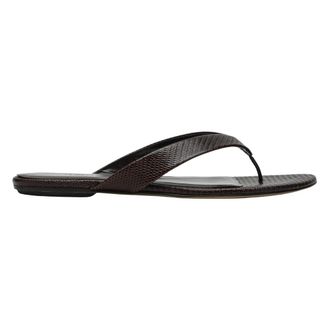 Le Monde Beryl Flip Flops, female, Brown, 4 1/2 UK, Embossed Calf Brown Sandals